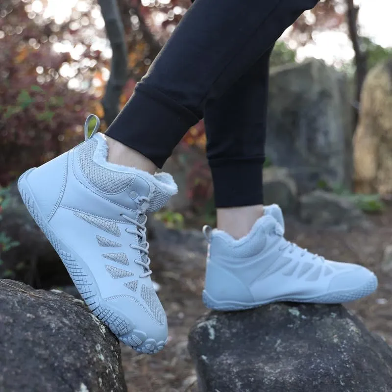 Men Winter Snow Boots Water Resistant Warm Fur Lined Anti Slip Work Ankle Shoes Casual Ankle Sneakers Lightweight Hiking Outdoor Trekking Boot