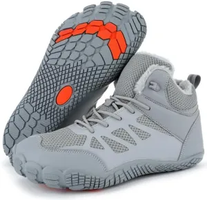 Men Winter Snow Boots Water Resistant Warm Fur Lined Anti Slip Work Ankle Shoes Casual Ankle Sneakers Lightweight Hiking Outdoor Trekking Boot