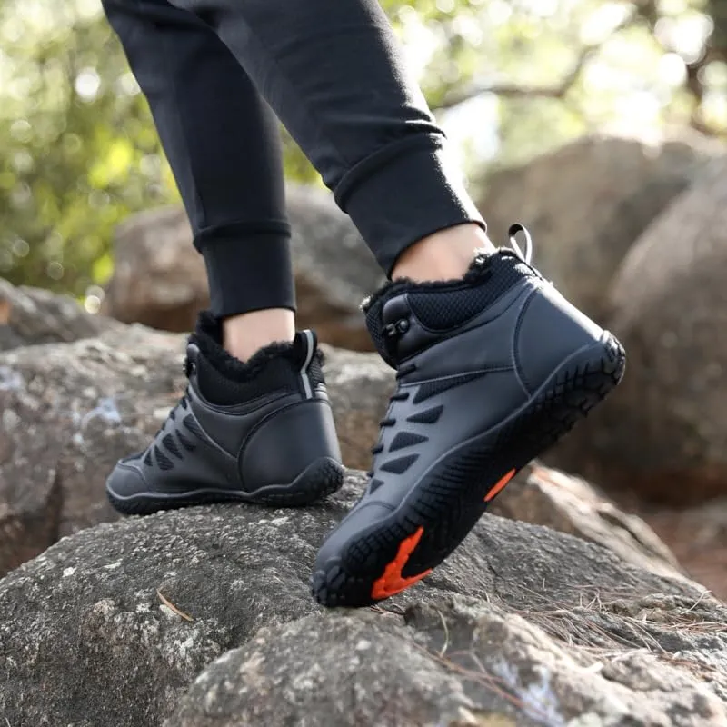 Men Winter Snow Boots Water Resistant Warm Fur Lined Anti Slip Work Ankle Shoes Casual Ankle Sneakers Lightweight Hiking Outdoor Trekking Boot