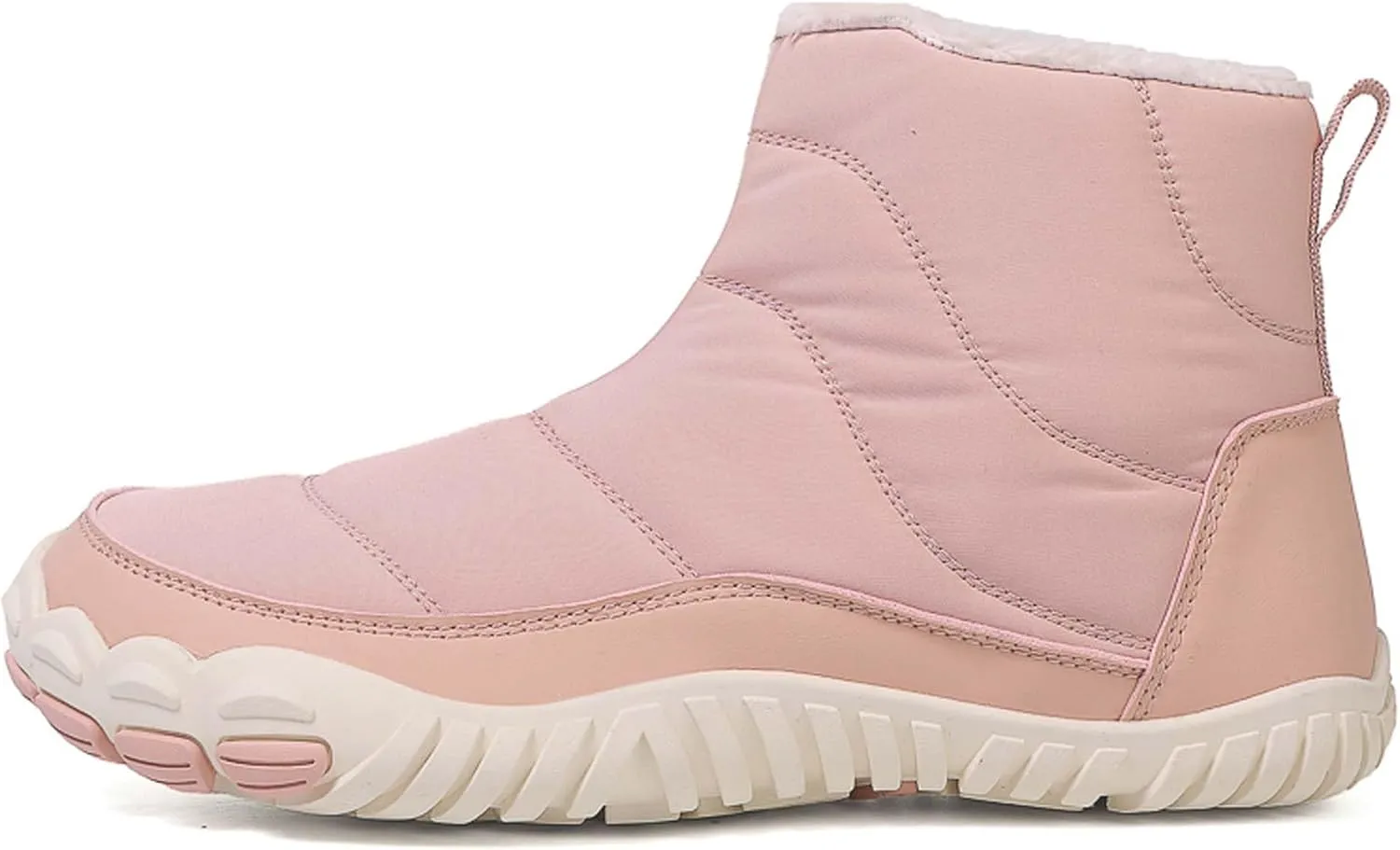 Men Women Winter Snow Boots Waterproof Barefoot Boots Fur Lining Warm Ankle Boots Anti Slip Barefoot Hiking Shoes Women Outdoor Winter Waterproof Boots