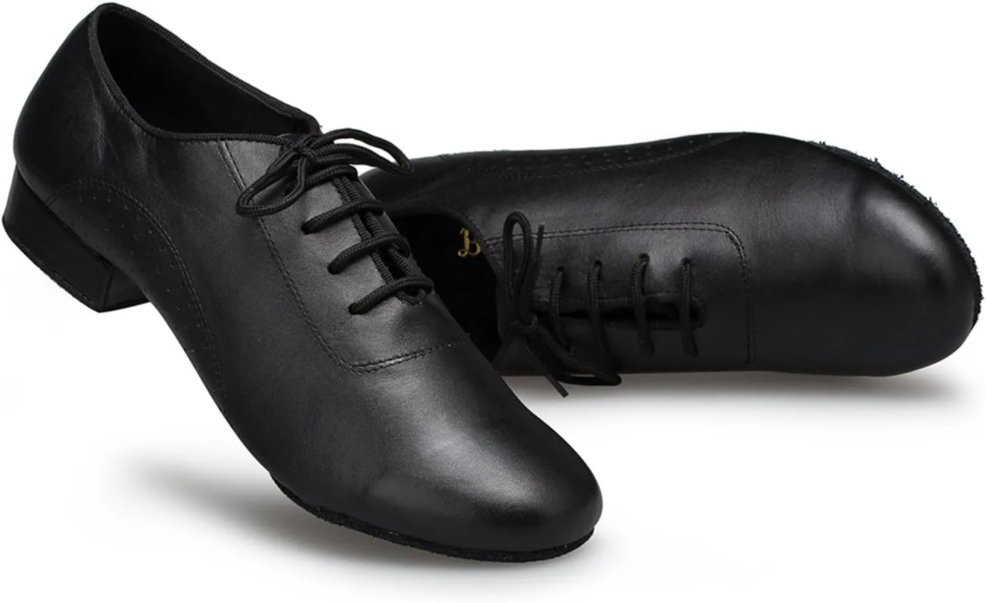 Mens Ballroom Dance Shoes for Latin Salsa Tango with Standard Block Heel