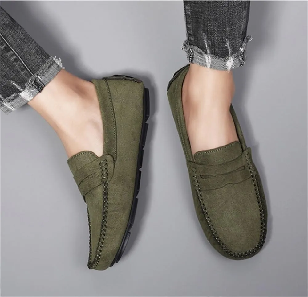 Mens Classic Loafers Shoes Breathable Suede Vamp Slip On Comfortable Driving Style Casual Events Business Outdoors Wedding