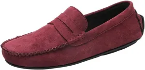 Mens Classic Loafers Shoes Breathable Suede Vamp Slip On Comfortable Driving Style Casual Events Business Outdoors Wedding