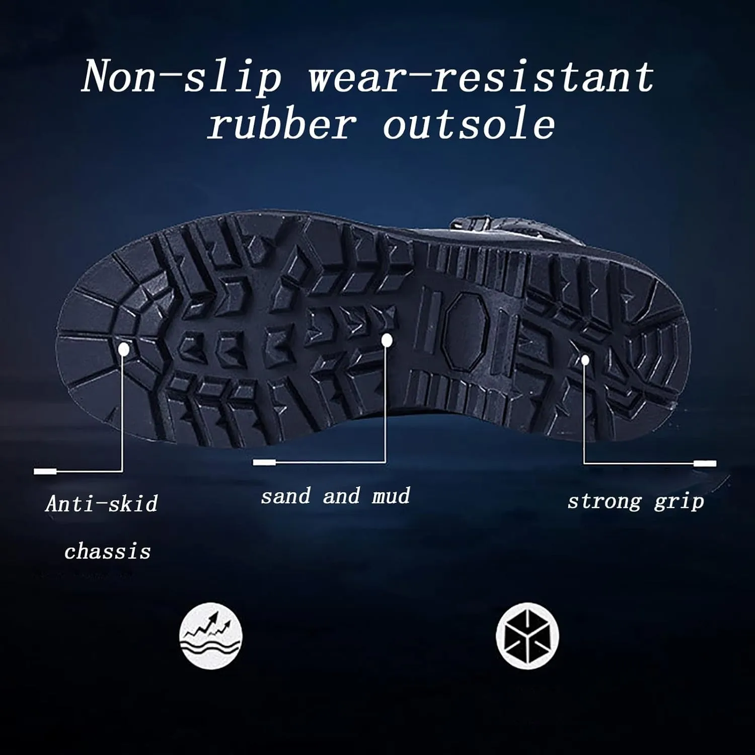 Men's High-top Tactical Military Boots, Outdoor Comfort Durable Ultralight Waterproof Tactical Boots, for Hiking Non-slip Breathable Training Shoes