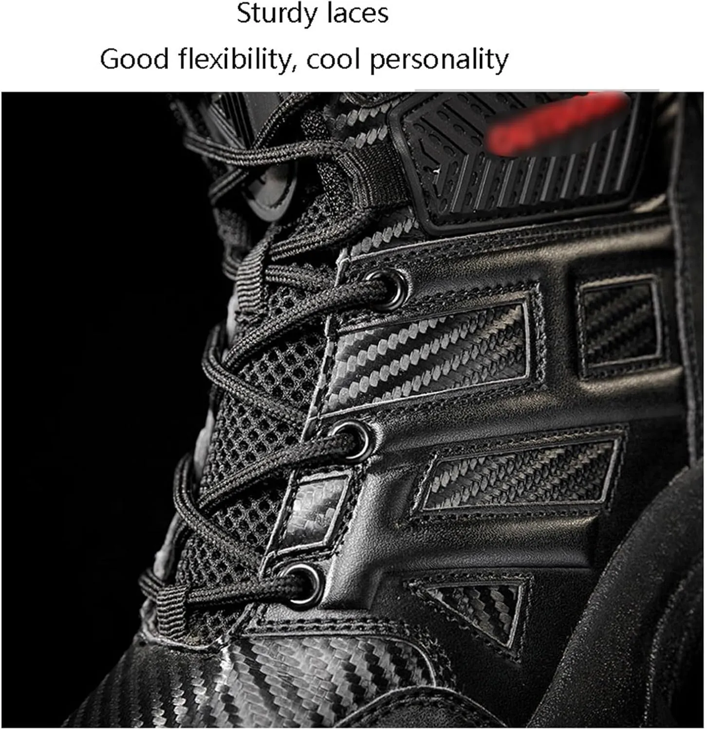 Men's Hiking Boots Military, Mens Outdoor Lace Up Breathable High Top Side Zipper Tactical Boots, Non Slip Plus Size Paste Bring Hiking Boots, for Outdoor Athletic Cold Weather