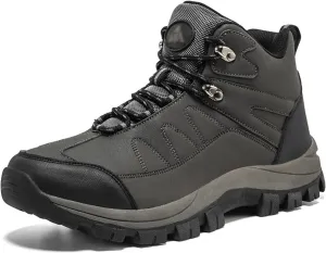 Men's Hiking Shoes, High Top, Hiking, Travel, Fashion, Leisure, Running, Big Size, Three Seasons (Color : Gris, Size : 7.5)