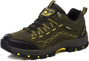 Men's Hiking Shoes, Hunting Shoes, Outdoor, Breathable, Lightweight, Hiking, Off-Road (Color : Dark Green, Size : 8.5)