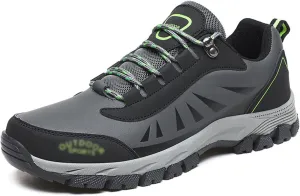 Men's Hiking Shoes, Men's Shoes, Low-Top, Leisure, Hiking, Sports, Travel, Wilderness (Color : Gris, Size : 8.5)