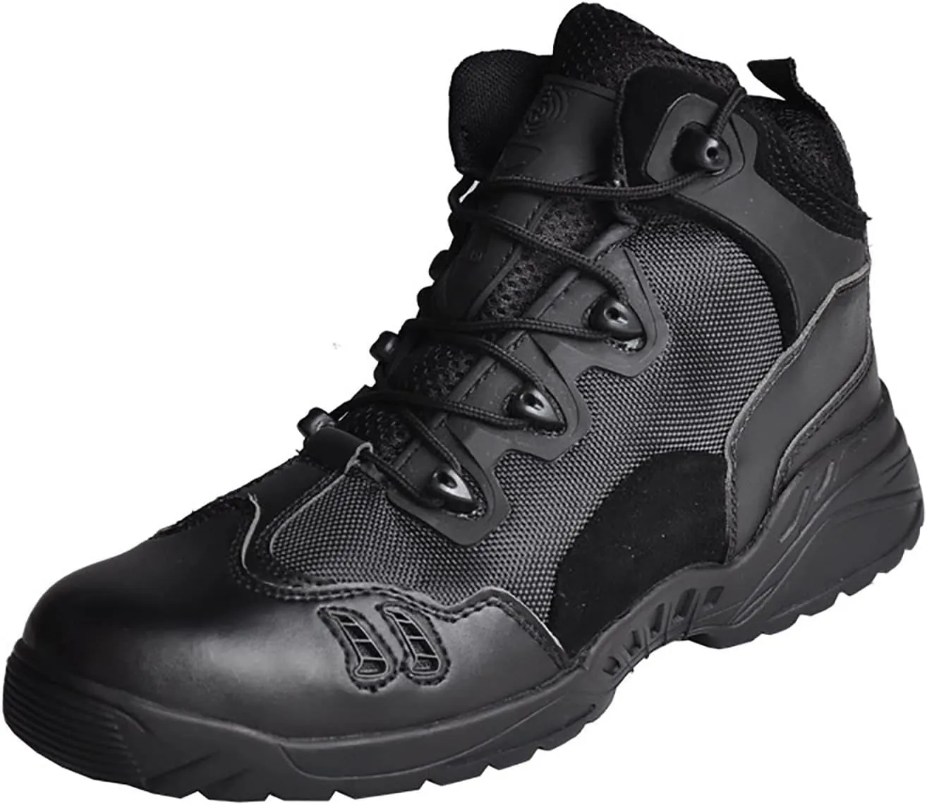 Men's Hiking Shoes, Spring Autum Comfort Breathable Suede with Zipper Tactical Military Boots, for Outdoor Lace-up Sports Durable Desert Combat Shoes