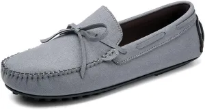 Men's Loafers Round Toe Suede Vamp Boat Shoes Driving Loafers Lightweight Flat Heel Comfortable Casual Outdoor Slip-on