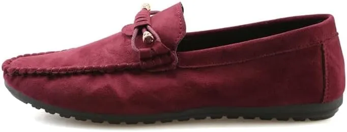 Men's Loafers Shoes Round Toe Solid Color PU Leather Suede Vamp Loafers Slip Resistant Flexible Comfortable Walking Party Slip-on