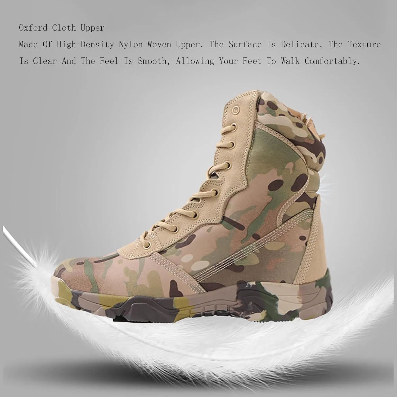 Men's Outdoor Boots Walking Camping Lace-up Army Boots Camouflage Military Tactical Waterproof Shoes Combat Boots Trekking Hiking Ankle Boot,A-45