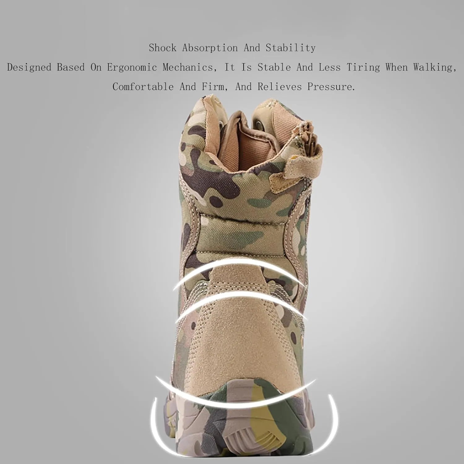 Men's Outdoor Boots Walking Camping Lace-up Army Boots Camouflage Military Tactical Waterproof Shoes Combat Boots Trekking Hiking Ankle Boot,A-45