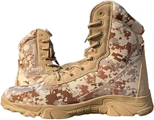 Men's Outdoor High-top Hiking Tactical Boots, Lightweight Abrasion-resistant Military Work Shoes, Breathable Soft and Comfortable Durable Work Boots