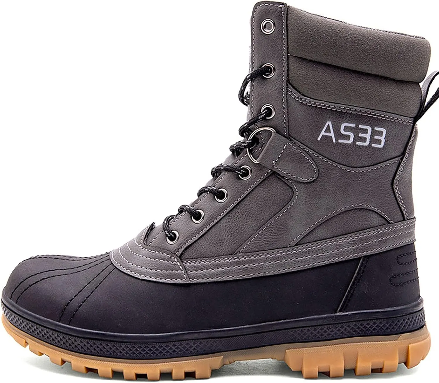 Men's Outdoor High-top Tactical Boots, Waterproof Rubber Cushioning Outsole Military Shoes, Comfort Breathable Lace-up Sports Durable Hiking Shoes