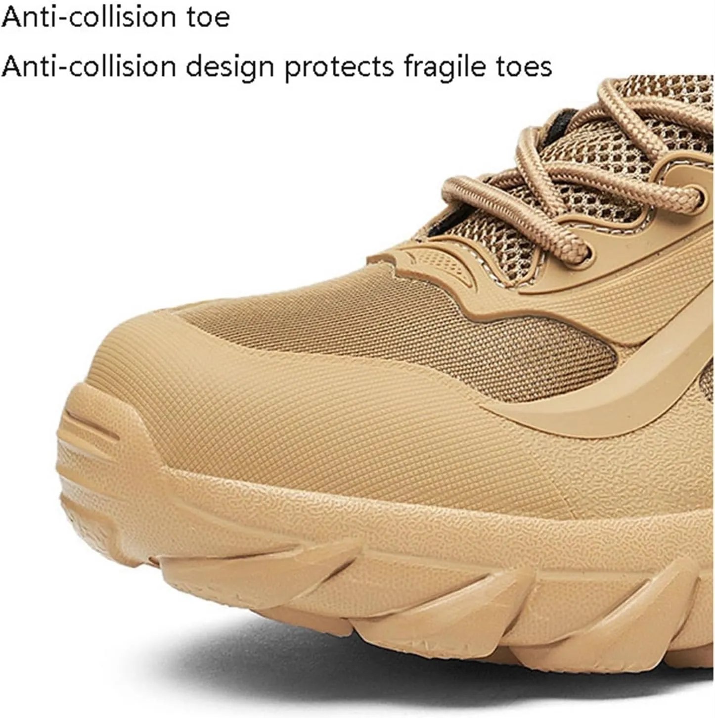 Mens Outdoor Sports Tactical Shoes, Men's Outdoor Side Zipper Lace Up Breathable Combat Safety Boots, Military Work Boots Desert Boots, for Camping Hiking Work Combat