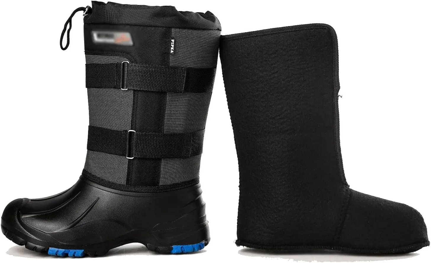 Men's Snow Boots, Outdoor Cold Weather Sports Waterproof Round Head Buckle with Steel Nails High Top Fishing Shoes, for Winter Warm Anti-slip Walking Hiking Boots