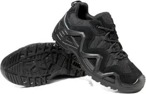 Mens Tactical Boots, Work Boots for Men,Tactical Boot, Military Work Boots, Lightweight, Breathable, Outdoor, Low-Top, Wilderness, Hiking, Mountaineering (Color : Black, Size : 7)