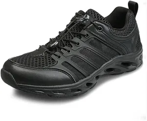 Mens Tactical Boots, Work Boots for Men,Tactical Boot, Military Work Boots, Summer, Breathable, Mountaineering, Hiking, Military Fans, Sports, Ultra-Light Wading (Color : Black, Size : 9)