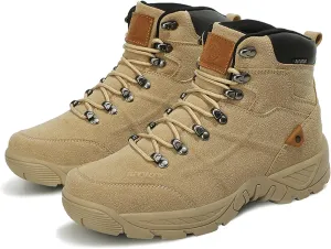 Mens Tactical Boots, Work Boots for Men,Tactical Boot, Military Work Boots, Tooling Shoes, Non-Slip, Waterproof (Color : Sand, Size : 8)