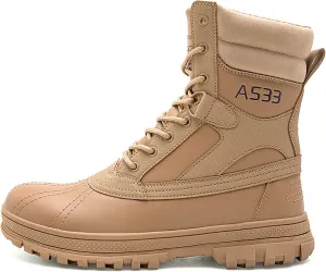 Men's Tactical Military Boots, Autumn and Winter Outdoor Waterproof Non-slip Woodland Boot, for Outdoor Lace-up Lightweight Breathable Hiking Shoes