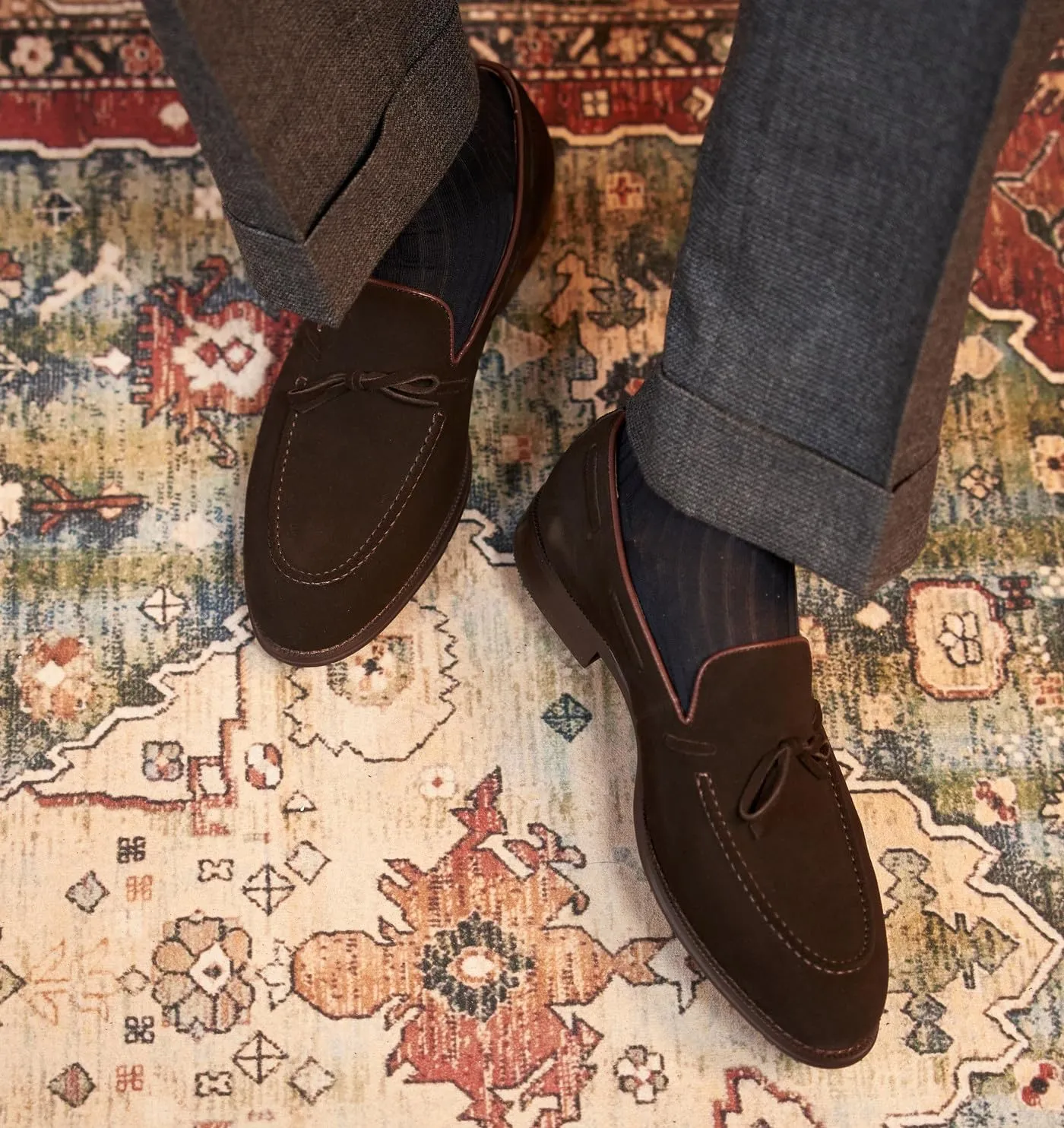 Mens Tassel Loafers Slip On Dress Shoes Modern Suede Mocasines Prom Causal Wedding Business Suit Shoes Tuxedo Shoes for Men