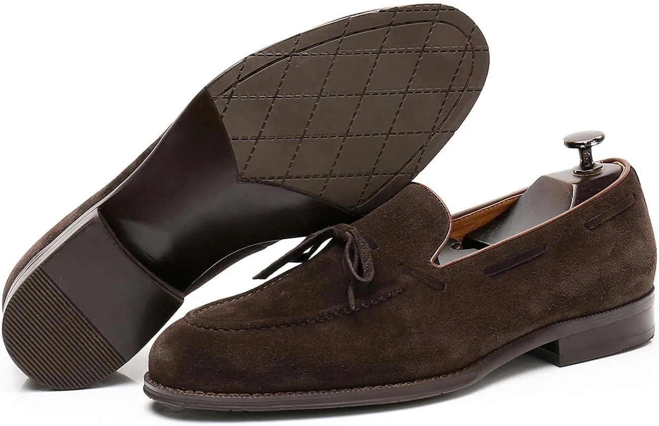 Mens Tassel Loafers Slip On Dress Shoes Modern Suede Mocasines Prom Causal Wedding Business Suit Shoes Tuxedo Shoes for Men