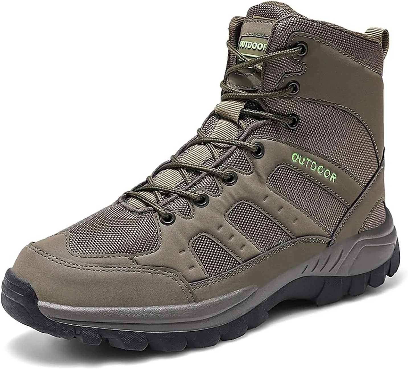 Men's Ultralight Tactical Combat Boots, Outdoor Comfort Breathable and Wear-resistant Lace Up Zipper Military Shoes, for Hiking Waterproof Men's Desert Shoes
