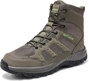 Men's Ultralight Tactical Combat Boots, Outdoor Comfort Breathable and Wear-resistant Lace Up Zipper Military Shoes, for Hiking Waterproof Men's Desert Shoes