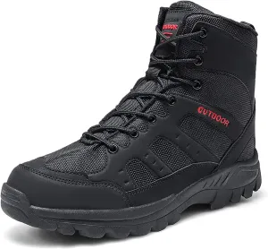 Men's Ultralight Tactical Combat Boots, Outdoor Comfort Breathable and Wear-resistant Lace Up Zipper Military Shoes, for Hiking Waterproof Men's Desert Shoes
