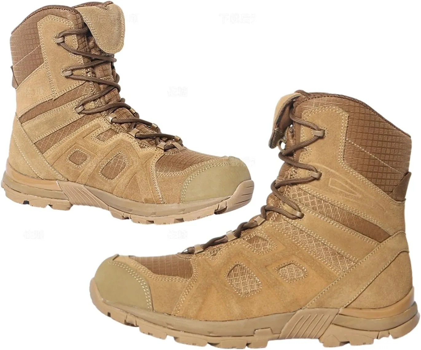 Men's Waterproof Hiking Tactical Boots, Men Lightweight and Casual High Top Durable Tactical Boot, Lace Up Tactical Safety Terrain Shoes Desert Boots, for Outdoor Sports