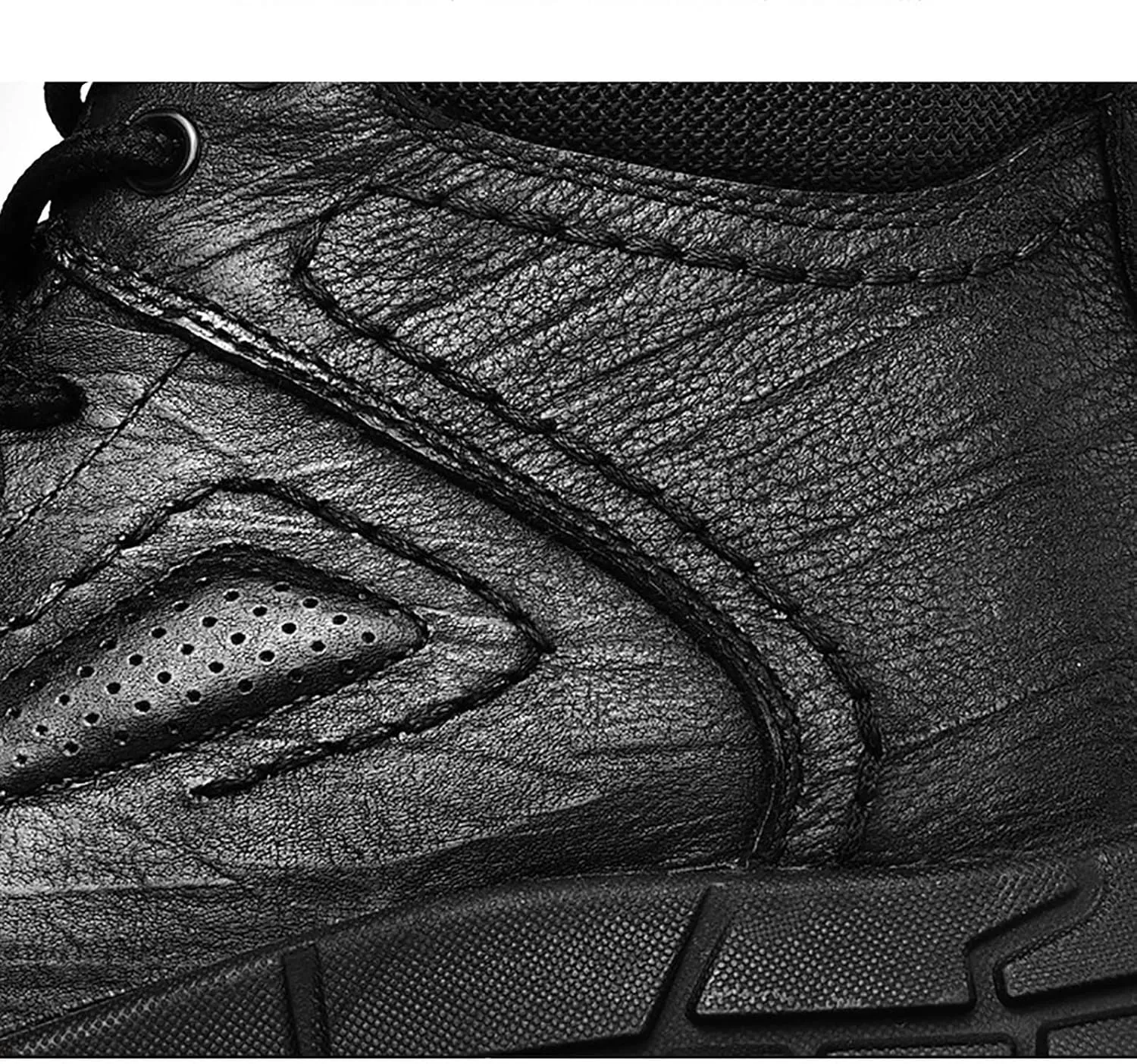 Mens Winter Boots, Outdoor Plush Warm Retro Trend Snow Rain Lace Up Waterproof Hiking Shoes, for Trekking Skiing Durable Rubber Sole Mens Snow Boots