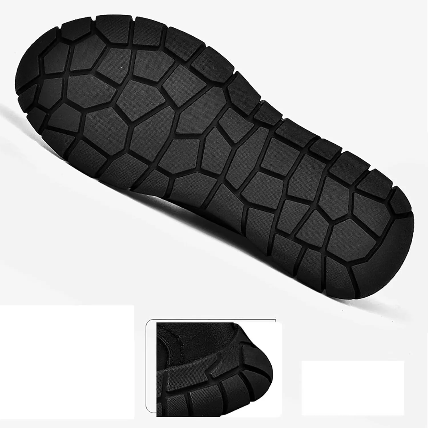 Mens Winter Boots, Outdoor Plush Warm Retro Trend Snow Rain Lace Up Waterproof Hiking Shoes, for Trekking Skiing Durable Rubber Sole Mens Snow Boots