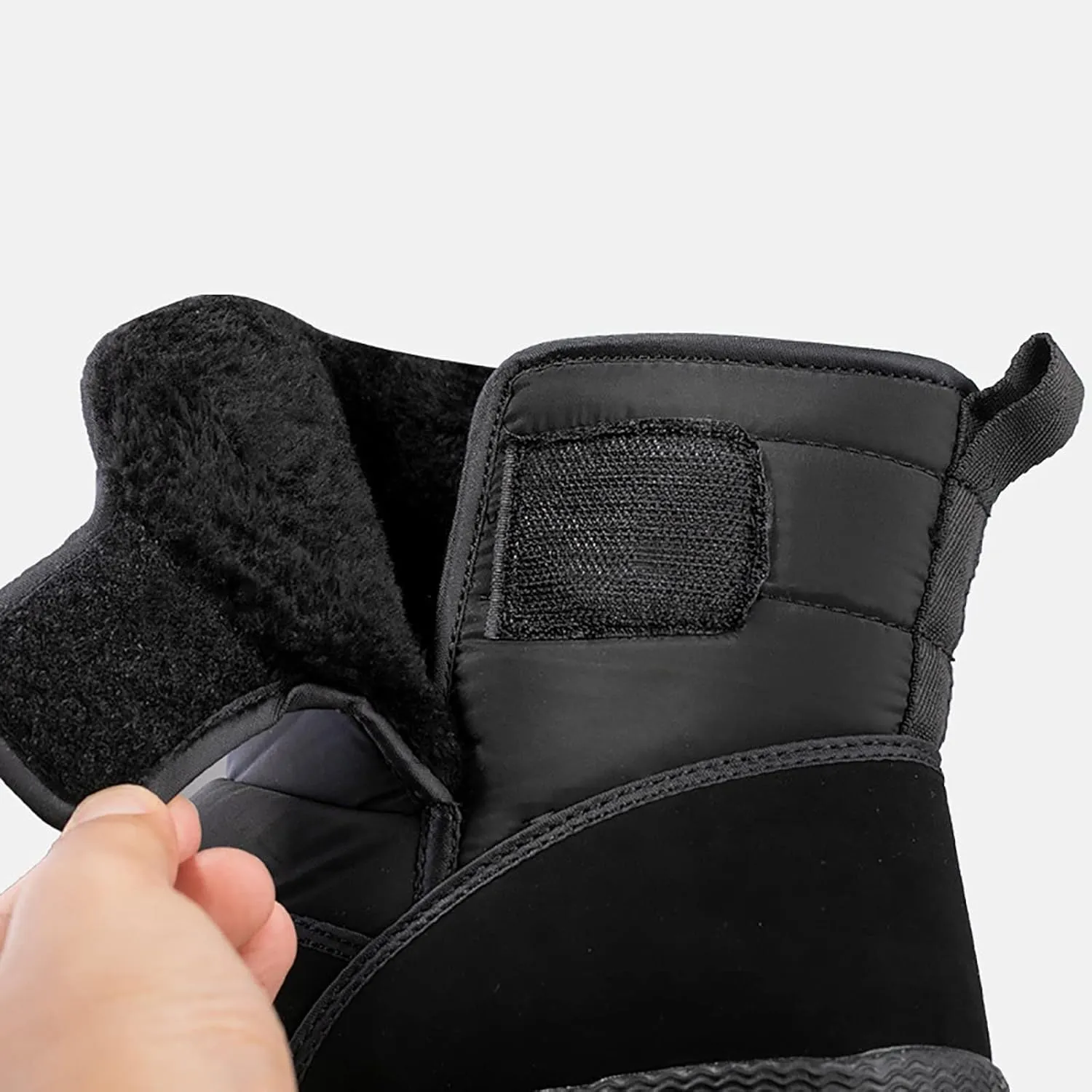 Mens Winter Snow Boots, Lightweight Walking Warm Fur Snow Ankle Trekking Non-slip Outdoor Hiking Boot, for Trekking Fur Lined Waterproof Ankle Boots