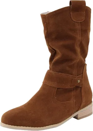 Mid Calf Booties for Women Women Dressy Comfortable Boots Round Toe Low and Square Heels Fashion Casual Women Boots
