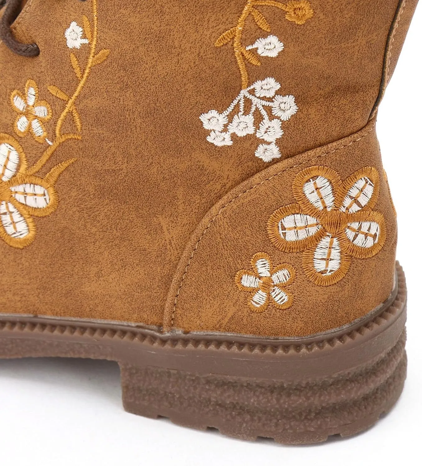 Mid Calf Boots for Women Retro Printed Embroidered Women's Heel Monochrome Fashion Short Boots Non Statement Boots Women