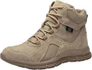 Military and Tactical Boots for Men, Autumn and Winter Breathable High-top Suede Leather Outdoor Boots, Durable Lace-up Waterproof Rubber Hiking Boots