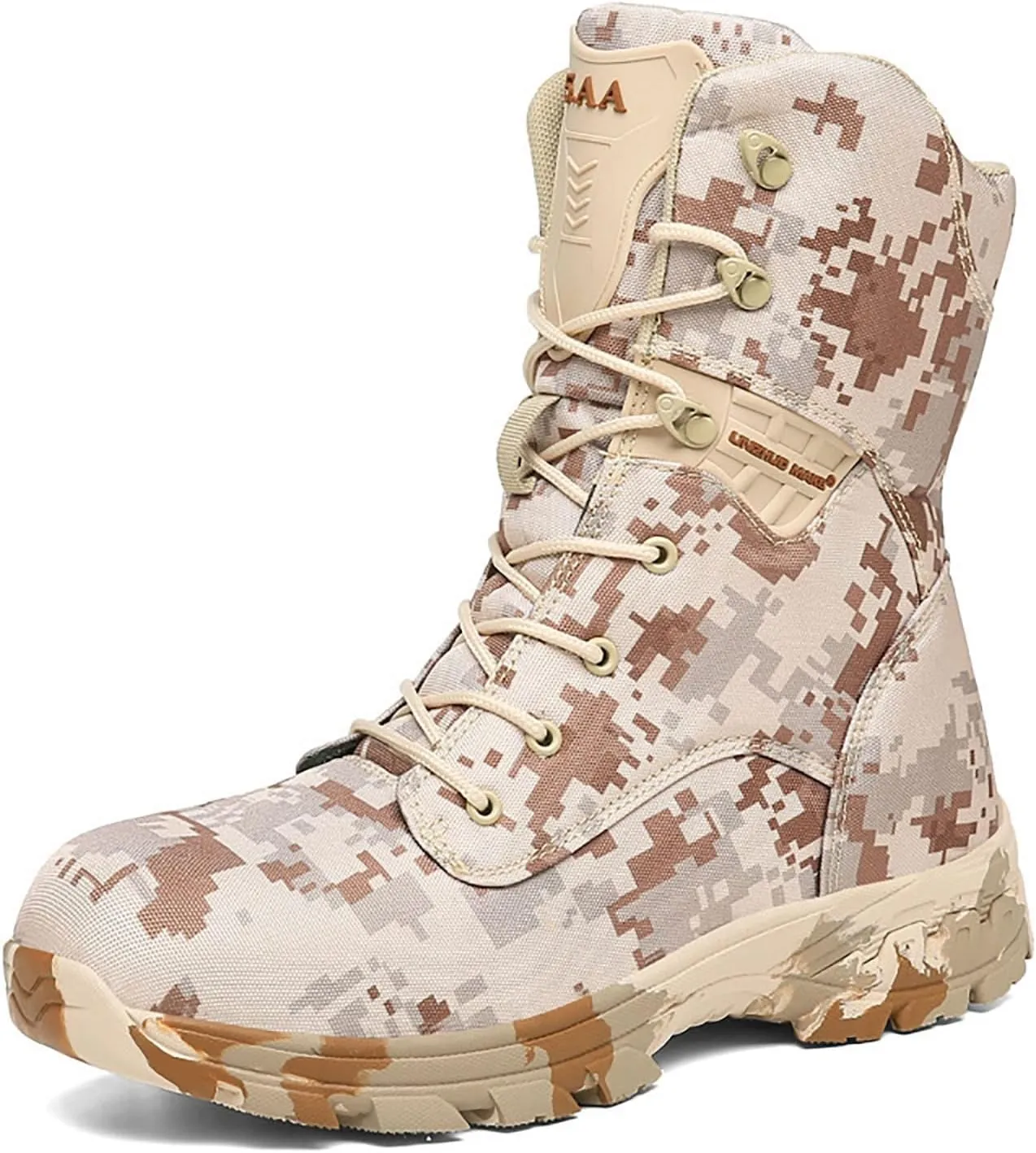 Military and Tactical Boots for men, Non-Slip Waterproof Comfortable Shock Mountaineering Boots, Outdoor Lace-Up Sports Lightweight Durable Breathable Hiking Shoes
