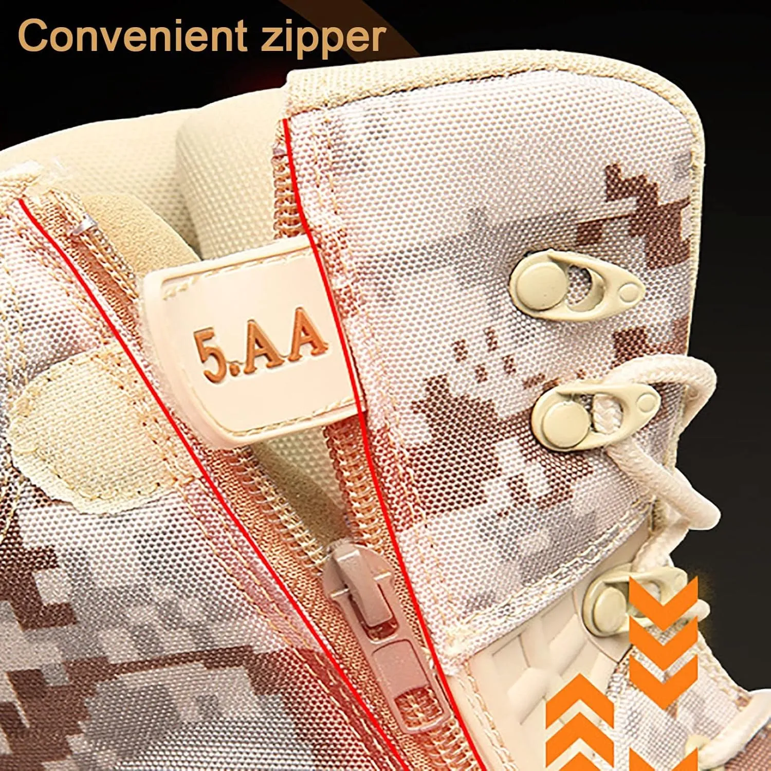 Military and Tactical Boots for men, Non-Slip Waterproof Comfortable Shock Mountaineering Boots, Outdoor Lace-Up Sports Lightweight Durable Breathable Hiking Shoes