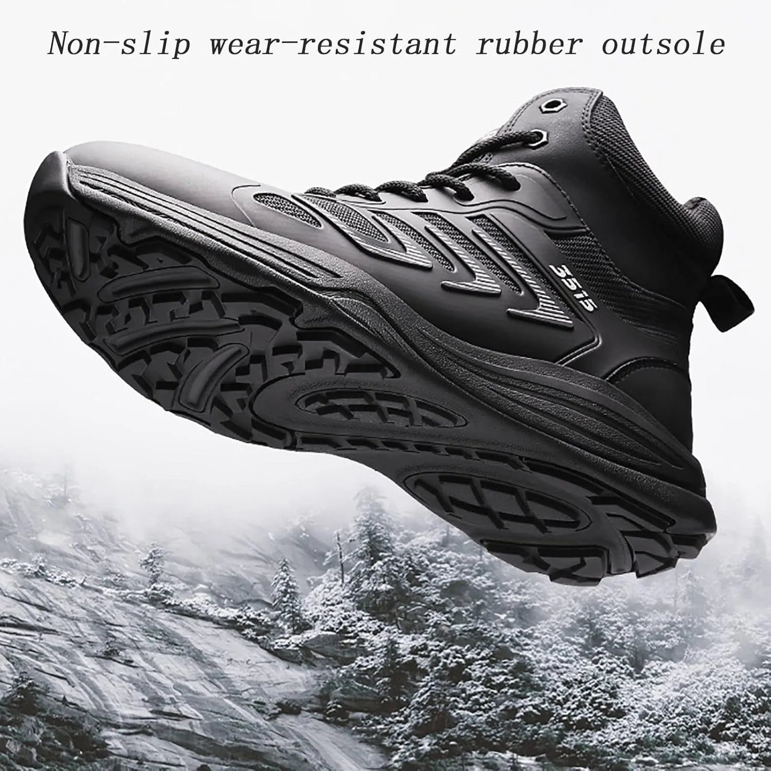 Military and Tactical Boots for Men, Spring Autumn Lightweight Breathable High-top Outdoor Boots, Durable Lace-up Waterproof Non-slip Rubber Hiking Boots