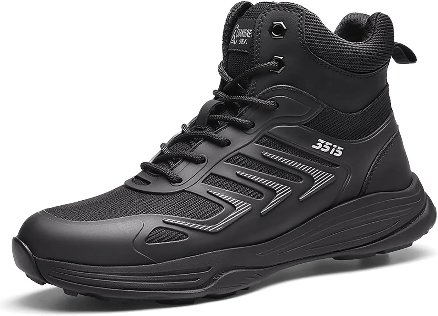 Military and Tactical Boots for Men, Spring Autumn Lightweight Breathable High-top Outdoor Boots, Durable Lace-up Waterproof Non-slip Rubber Hiking Boots
