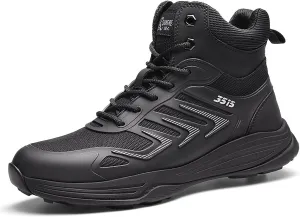 Military and Tactical Boots for Men, Spring Autumn Lightweight Breathable High-top Outdoor Boots, Durable Lace-up Waterproof Non-slip Rubber Hiking Boots