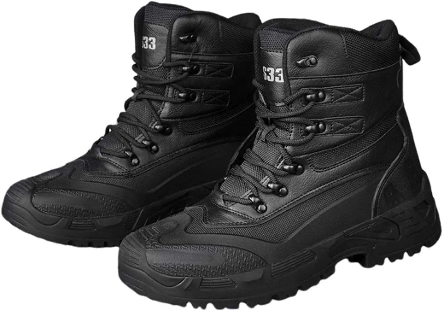 Military Boots for Men, Men's Lightweight Plus Size High Top Lace Up Breathable Tactical Boots, Waterproof Non Slip Fashion Round Toe Hiking Boots, for Tactical, Military