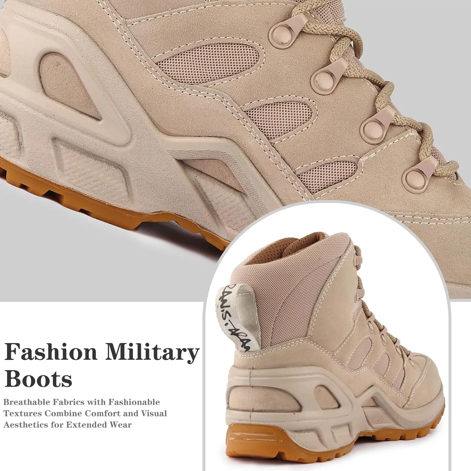 Military Tactical Boots for Men Breathable Comfortable Durable Anti-Slip Police Combat Security Duty Boots