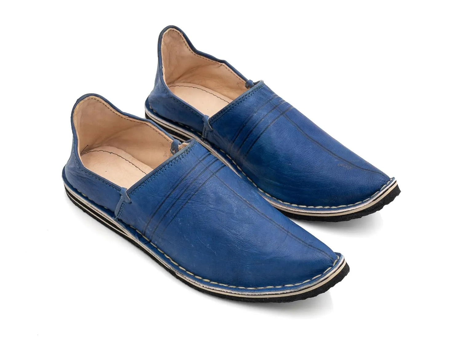 Moroccan babouche shoe, Leather slipper, Unisex Handmade Babouches slippers Dyed With Natural Color, babouche men, babouche women (42 EU, Camel)