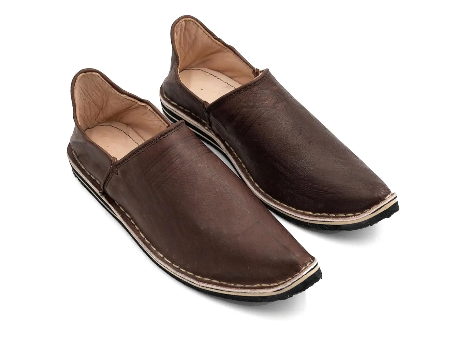 Moroccan babouche shoe, Leather slipper, Unisex Handmade Babouches slippers Dyed With Natural Color, babouche men, babouche women (42 EU, Camel)