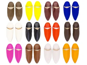 Moroccan babouche slipper, Leather slipper, Unisex Handmade Babouches slippers Dyed With Natural Color, babouche men, babouche women