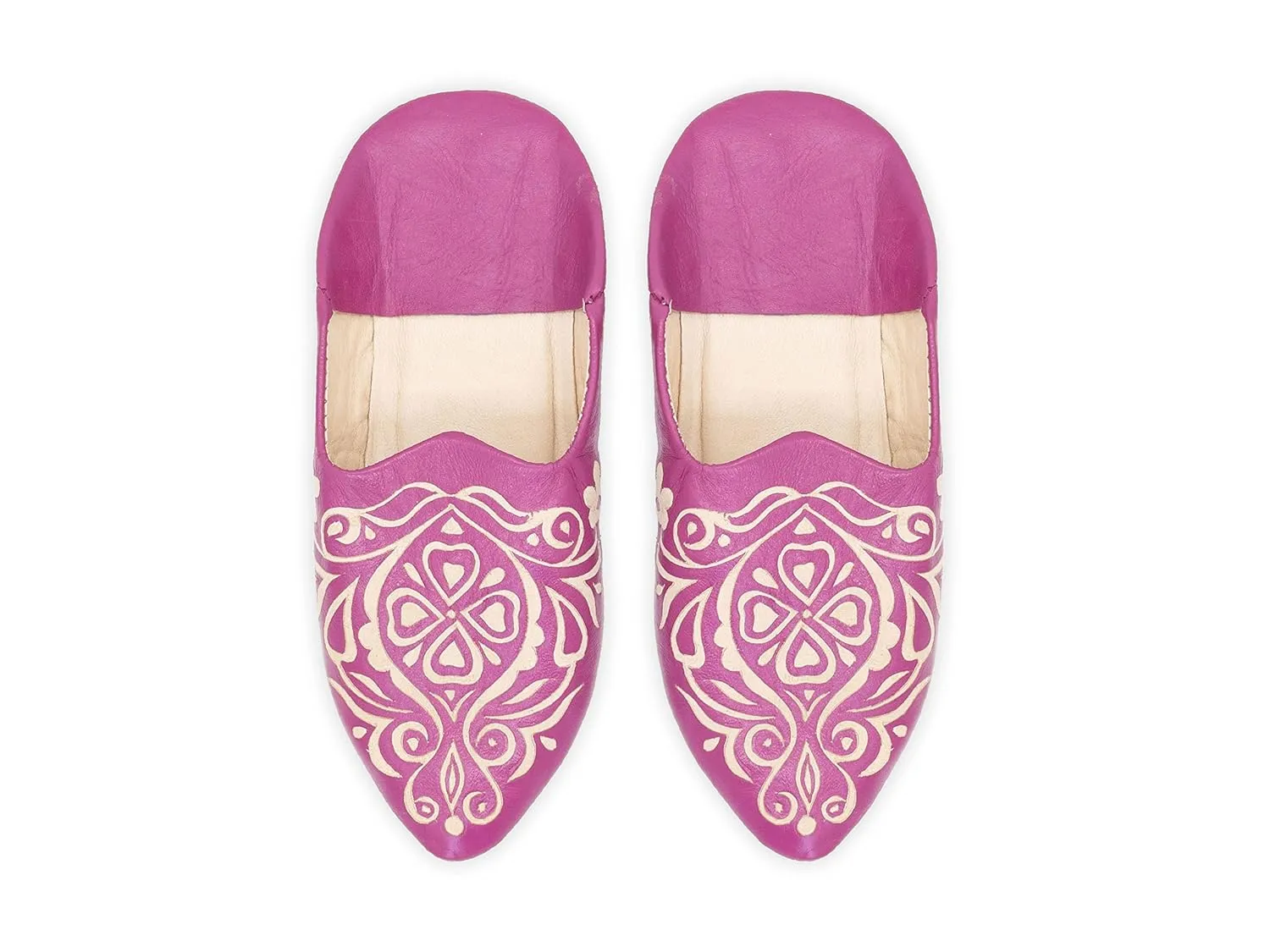 Moroccan babouche slipper, Leather slipper, women Handmade Babouches slippers Dyed With Natural Color, Lady babouche, Babouche women (38 EU, Orange)