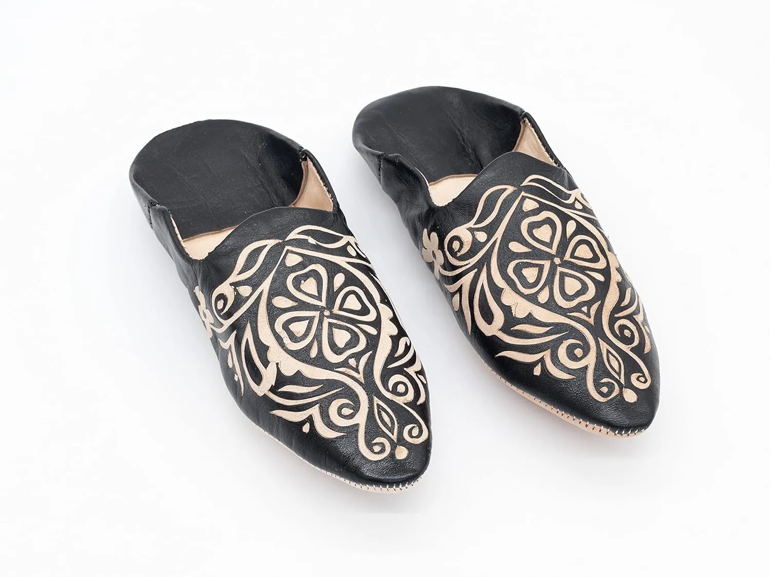 Moroccan babouche slipper, Leather slipper, women Handmade Babouches slippers Dyed With Natural Color, Lady babouche, Babouche women (38 EU, Orange)