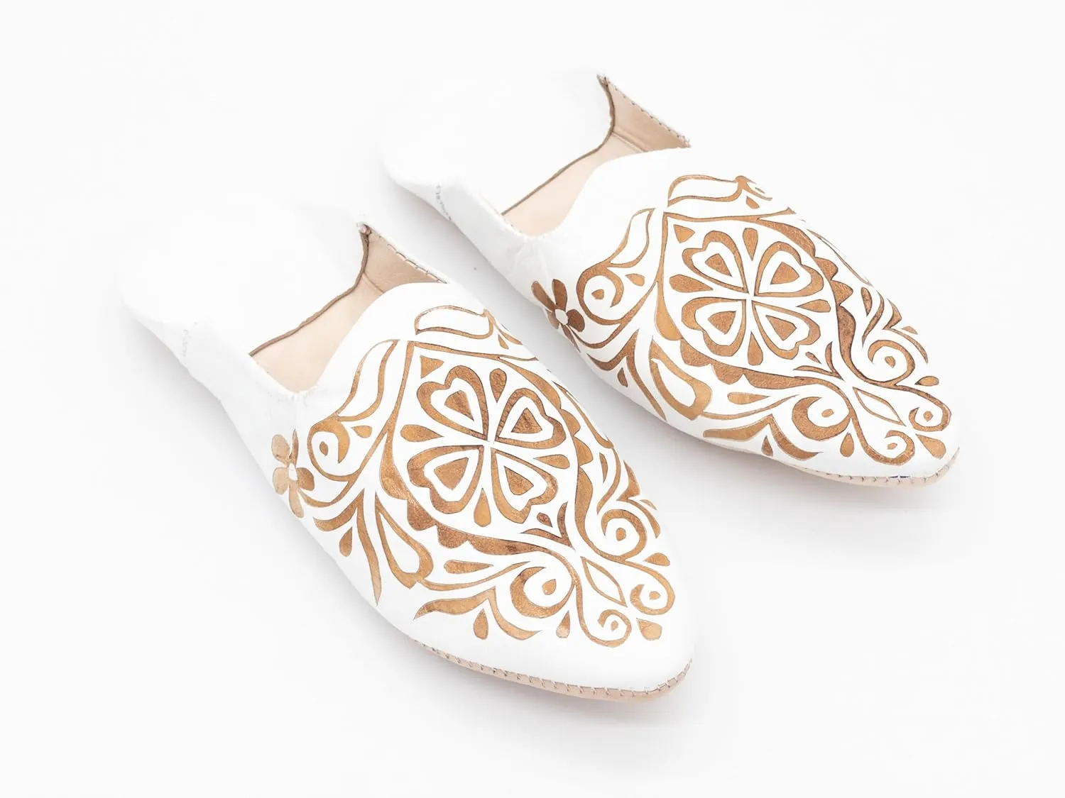 Moroccan babouche slipper, Leather slipper, women Handmade Babouches slippers Dyed With Natural Color, Lady babouche, Babouche women (38 EU, Orange)